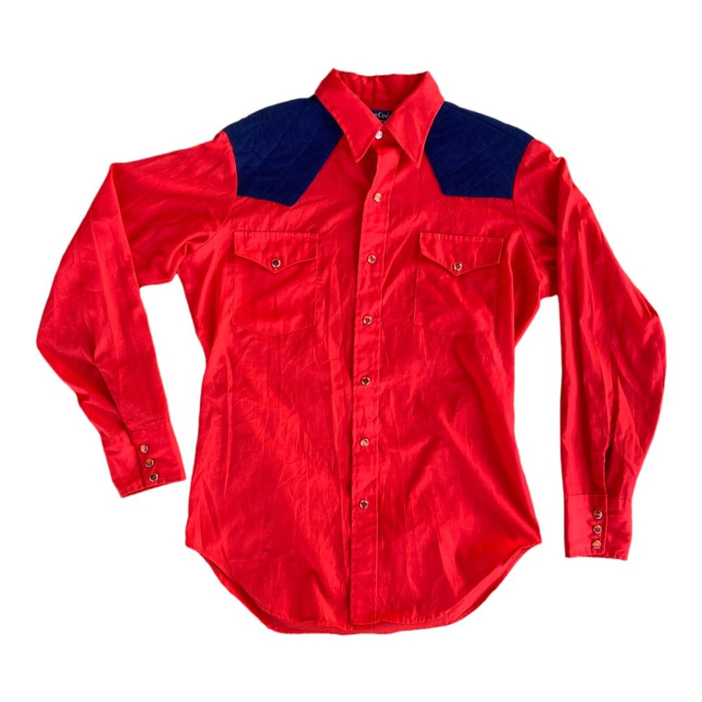 Vintage DeeCee Rangers Western Button-Front Shirt Size 15